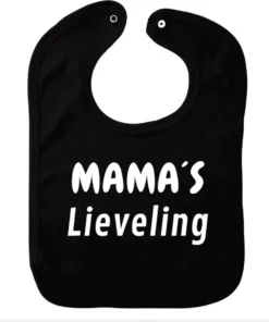 Bavoir Chéri De Maman - Zwart - Cadeau De Maternité - Cadeau De Baby Shower - Noël - Révélation Du Genre - Saint-Nicolas - Enceinte - Naissance - Bavoir Avec Bouton Poussoir