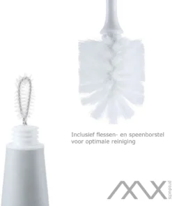 Bouteilles à Biberons Avec Brosse Pour Biberons - Egouttoir Pour Biberons - Égouttoir Avec Bac Collecteur - Gris / White -Bébé Soldes Boutique 1005x1200