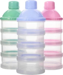 Boîte De Dosage LC Toddler Lait En Poudre Powder - Lot De 2 - Sans BPA - Rose - 4 Couches - Tour De Lait En Poudre - Plateau De Rangement De Poudre Pour Bébé - Boîte De Voyage - Distributeur - Tour De Poudre -Bébé Soldes Boutique 1009x1200