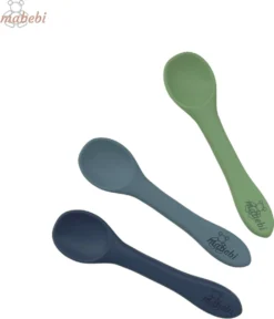 Mabebi MBB- BG - 3pcs Cuillères Pour Bébés/tout-petits - Cuillères En Silicone - Cuillères D'entraînement - Cuillères Pour Enfants - Cuillère - Nourriture