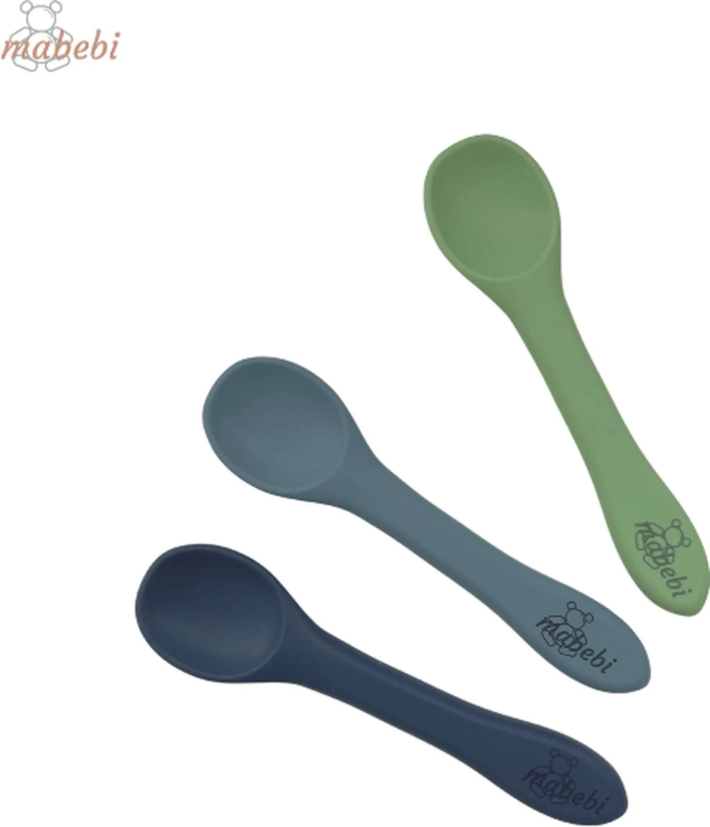 Mabebi MBB- BG - 3pcs Cuillères Pour Bébés/tout-petits - Cuillères En Silicone - Cuillères D'entraînement - Cuillères Pour Enfants - Cuillère - Nourriture 1 Mabebi MBB- BG - 3pcs Cuillères Pour Bébés/tout-petits - Cuillères En Silicone - Cuillères D'entraînement - Cuillères Pour Enfants - Cuillère - Nourriture