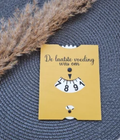 Mint11 - Carte Alimentaire Jaune Ocre - Accessoires Alimentation Bébé - Cadeau Maternité - Cadeau Maternité - Cadeau Baby Shower - Cadeau Baby Shower