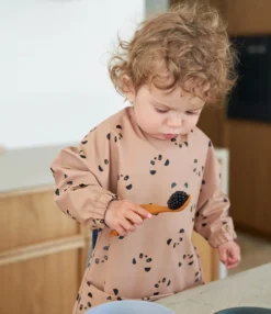 SFT Products Bébé à Manches Longues - Panda Brun Rouille - GRAND - 3 à 4 Ans - Imperméable - Bavoir à Manches Longues - Bavoir Avec Tablier -Bébé Soldes Boutique 1037x1200 2
