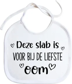 Bavoirs - Bavoir - Bavoir - Bébé - Ce Bavoir Est Pour Le Plus Doux Des Oncles - Oncles - Faire-part De Grossesse - Cordons De Serrage - Pcs 1 - Blanc