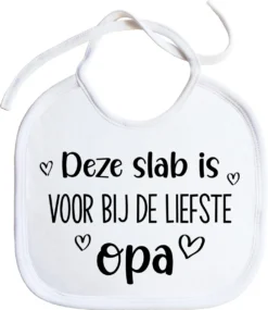 Bavoirs - Bavoir - Bavoir - Bébé - Ce Bavoir Est Pour Le Plus Doux Papy - Papy - Faire-part De Grossesse - Cordons De Serrage - Pcs 1 - Blanc