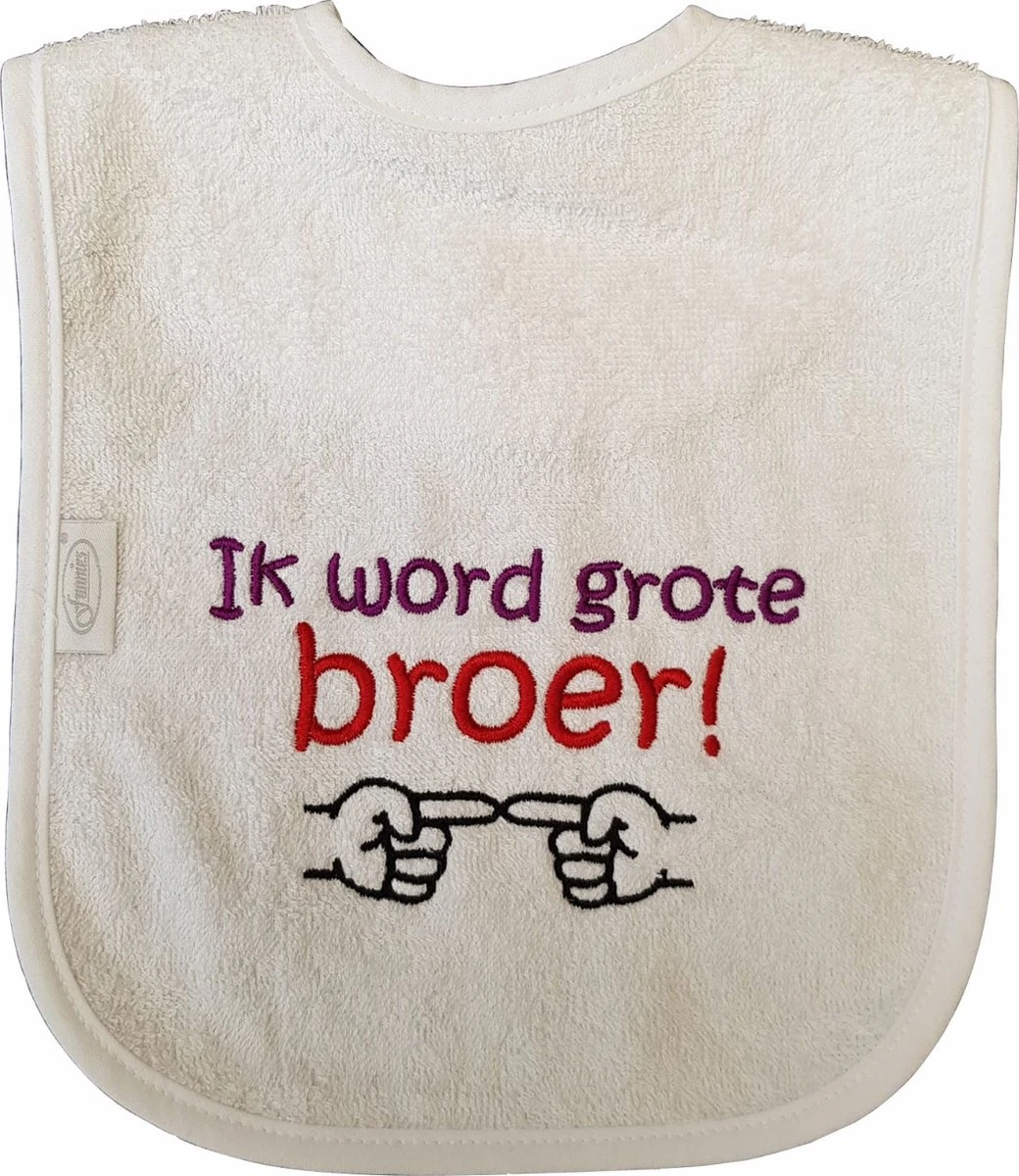Bavoir Witte Avec "Je Vais être Grand Frère !" - Frère, Baby Shower, Enceinte, Cadeau, Cadeau De Maternité, Drôle, Cadeau, Bébé, Texte 1 Bavoir Witte Avec "Je Vais être Grand Frère !" - Frère, Baby Shower, Enceinte, Cadeau, Cadeau De Maternité, Drôle, Cadeau, Bébé, Texte