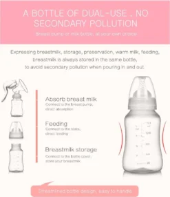 DrPhone BP3 - Tire-lait Manuel - Sans BPA - Super Silencieux - Puissance D'aspiration Réglable - Fonction Massage - Hygiénique - Wit -Bébé Soldes Boutique 1041x1200 3