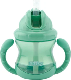 Nuby Nûby Gobelet Anti-Déversement Flip-It Avec Poignées Vert 240 Ml 12 Mois+