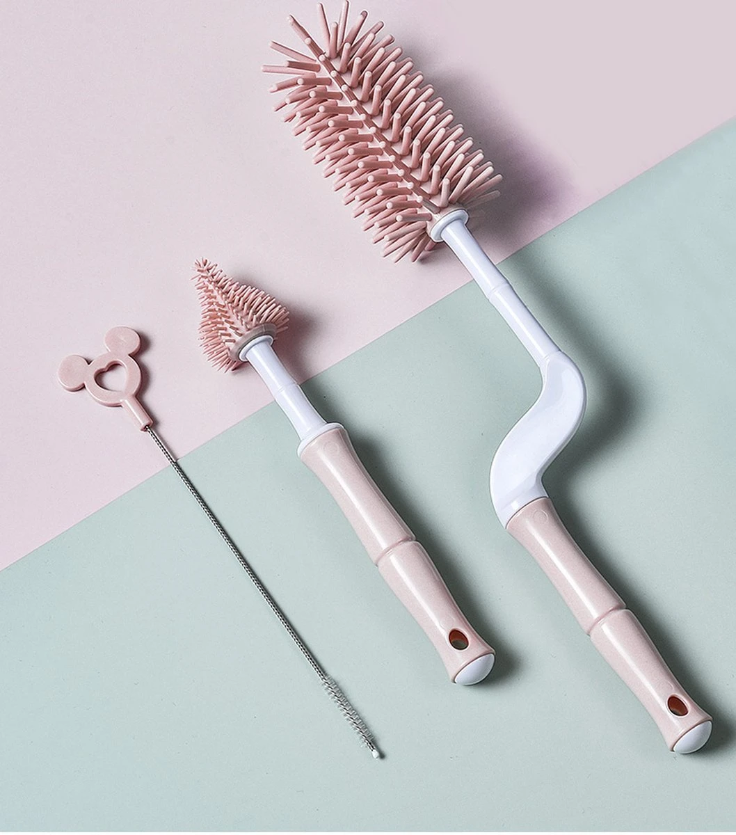 Youha® Goupillons Pour Biberons En Siliconen - 3 X Goupillons Pour Biberons - Brosse Pour Tétine, Tubes, Tuyaux Et Biberons - Nettoyage Facile - Tétines - Nettoyage Des Biberons - Couleur : Rose 2 Youha® Goupillons Pour Biberons En Siliconen - 3 X Goupillons Pour Biberons - Brosse Pour Tétine, Tubes, Tuyaux Et Biberons - Nettoyage Facile - Tétines - Nettoyage Des Biberons - Couleur : Rose – Image 2