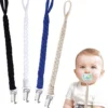 Chaîne De Sucette - Zinaps Dummy Chain Coton Dummy Belt Baby Dummy Colliers Pour Nouveau-né Filles Et Garçons Bavoir Triangle Écharpe Dummy 4 Pièces #2 (wk 02129)