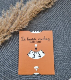 Mint11 - Carte D'allaitement Rouille - Accessoires Alimentation Bébé - Cadeau Maternité - Cadeau Maternité - Cadeau Baby Shower - Aide à L'allaitement