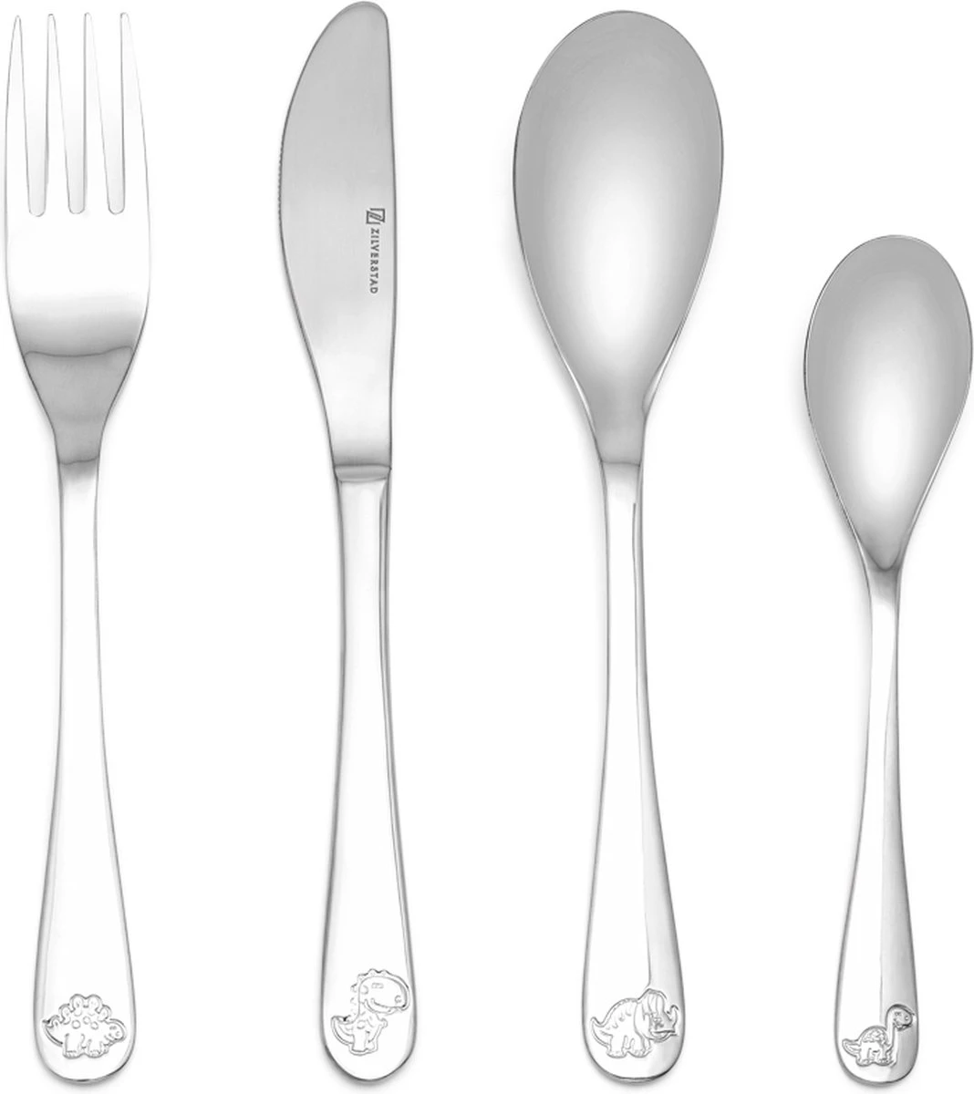 Zilverstad - Couverts Pour Enfants 4 Pièces Dino's En Acier Inoxydable 18/10 9 Zilverstad - Couverts Pour Enfants 4 Pièces Dino's En Acier Inoxydable 18/10 – Image 9
