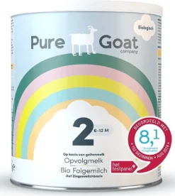 Pure Goat Company - Lait De Suite 2 - Formule Biologique à Base De Lait De Chèvre Entier - 800 Grammes -Bébé Soldes Boutique 1073x1200