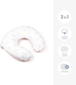 Doomoo Softy - Petit Coussin D'allaitement - Billes Ultra Fines Et Silencieuses - Coton Organique - 150 Cm - Spring Pink -Bébé Soldes Boutique 1077x1200 6