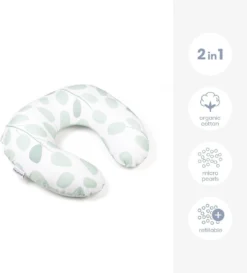 Doomoo Softy - Petit Coussin D'allaitement - Billes Ultra Fines Et Silencieuses - Coton Organique - 150 Cm - Cloudy Kaki -Bébé Soldes Boutique 1084x1200 5