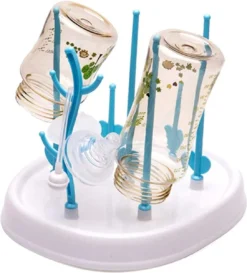 Égouttoir à Biberons - Égouttoir à Biberons - Égouttoir à Vaisselle Avec Bouteilles - Égouttoir à Vaisselle - Égouttoir à Biberons - Porte- Bébé - Blauw