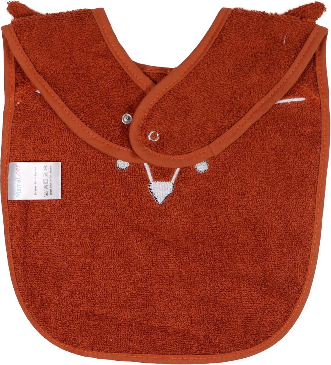 Bavoir MamaLoes Vos, Tissu éponge, La Fermeture A Un Bouton Poussoir, Absorbant, Bonne Protection Pendant L'alimentation, Oranje Wit 6 Bavoir MamaLoes Vos, Tissu éponge, La Fermeture A Un Bouton Poussoir, Absorbant, Bonne Protection Pendant L'alimentation, Oranje Wit – Image 6