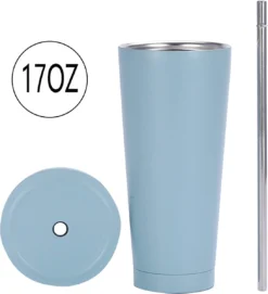 Tasse De 750 Ml Avec Paille Et Couvercle, Sans BPA, Tasse Thermo Sous Vide Ultérieure, Tasse à Café à Emporter Avec Vous, Tasse De Voyage, Tasse Isolante Pour Boisson Froide Ou Chaude (bleu Clair) -Bébé Soldes Boutique 1092x1200 1