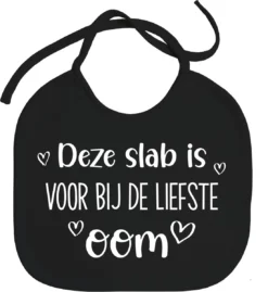 Bavoirs - Bavoir - Bavoir - Bébé - Ce Bavoir Est Pour Le Plus Doux Oncle - Oncle - Faire-part De Grossesse - Cordons De Serrage - Pcs 1 - Noir