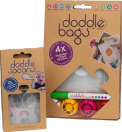 DoddleBags Box - DoddleBags Squeeze Bags 200 Ml + Cuillères DoddleSpoon