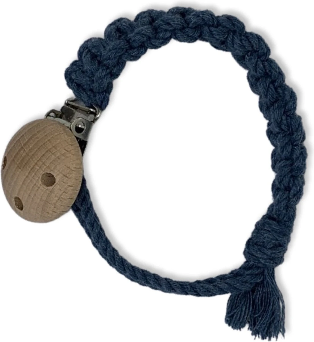 Attache Sucette Macramé 'Square' - Blauw Petrol - Katoen - Macramé - Handgemaakt Aux Nederland - Livraison Gratuite 1 Attache Sucette Macramé 'Square' - Blauw Petrol - Katoen - Macramé - Handgemaakt Aux Nederland - Livraison Gratuite