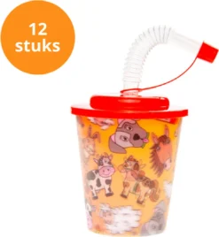 Gobelets Distributeurs - Cadeau De Distribution - 12 Pièces - Animaux De La Ferme - Gobelet à Boire - Effet 3D