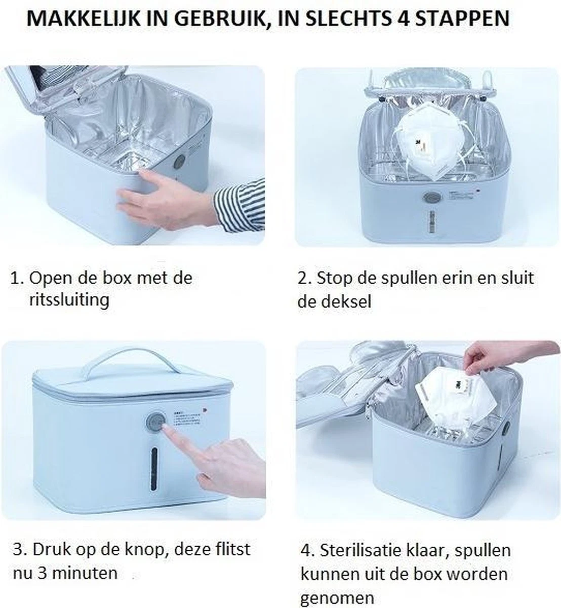 Stérilisateur 59s, Trousse De Beauté Softshell. Pour Stériliser Divers Objets, Comme Un Masque Buccal, Un Téléphone, Des Clés, Des Outils De Maquillage, Du Matériel De Coiffure, Etc. 13 Stérilisateur 59s, Trousse De Beauté Softshell. Pour Stériliser Divers Objets, Comme Un Masque Buccal, Un Téléphone, Des Clés, Des Outils De Maquillage, Du Matériel De Coiffure, Etc. – Image 13