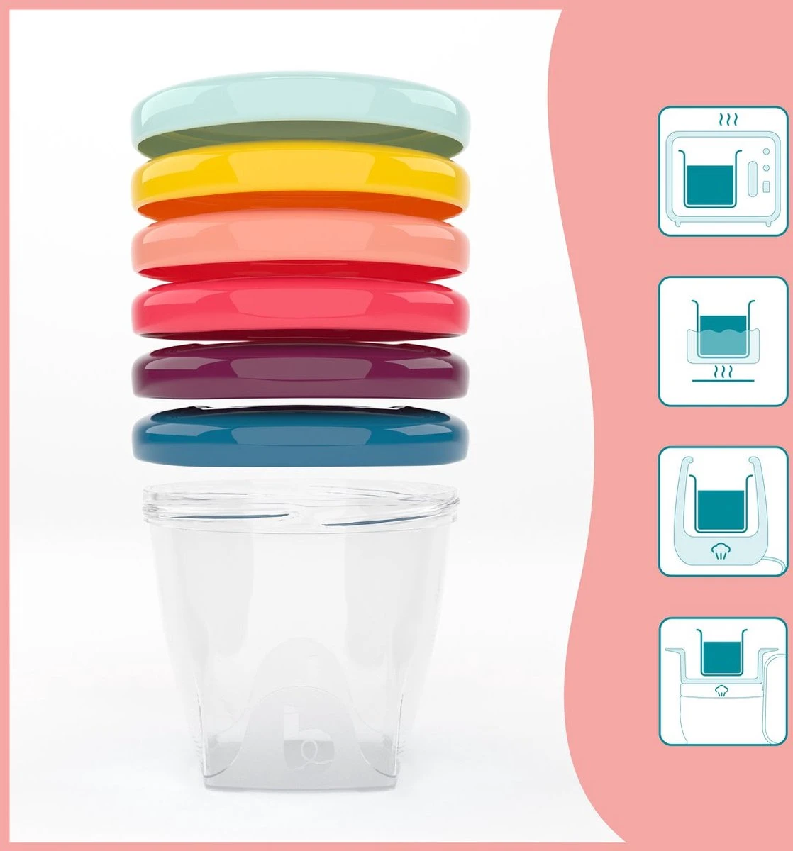 Babymoov Nutribaby One Robot De Cuisine + Baby Bols Set 12 Bols Set (A004310) 5 Babymoov Nutribaby One Robot De Cuisine + Baby Bols Set 12 Bols Set (A004310) – Image 5