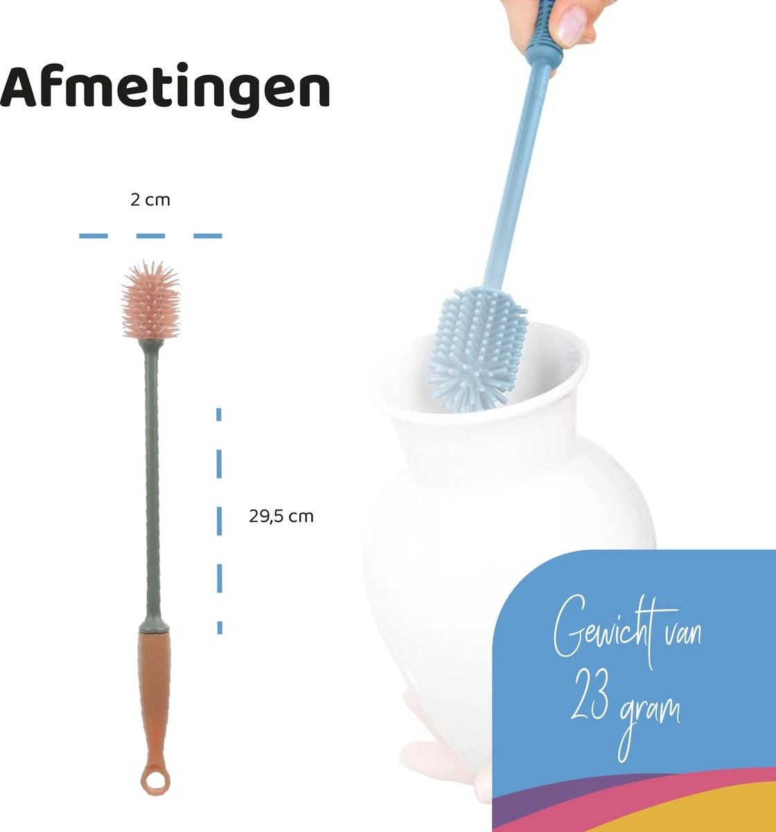 YUNICS® Goupillon - Racloir Bouteille - Racloir Pot - Racloir Bouteille - Racloir Pot - 30 CM - 3 Pièces 4 YUNICS® Goupillon - Racloir Bouteille - Racloir Pot - Racloir Bouteille - Racloir Pot - 30 CM - 3 Pièces – Image 4