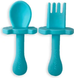 Frootimals "Mon Premier Ensemble Cuillère Et Fourchette" - Repas - Bébé - Enfant - Arts De La Table - Éléphant