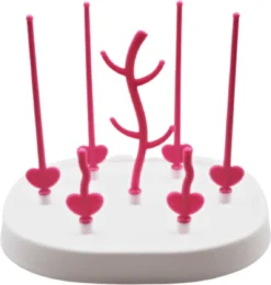Égouttoir à Biberons - Égouttoir à Biberons - Égouttoir à Vaisselle Avec Bouteilles - Égouttoir à Biberons - Porte- Bébé - Rose