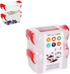 Conteneur Plastique Confortime 14x9,5x7,5 Cm - Rouge - Empilable & Avec Couvercle -Bébé Soldes Boutique 1143x1200 4