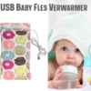 Allernieuwste Modèle Chaud USB Bébé Bottle Donuts - Chauffage - Accessoire Voyage - Portable - Fermetures Velcro - Couleur
