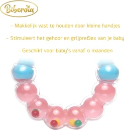2x Biberoia® Anneau De Dentition Avec Hochet - Anneau De Dentition - Bébé - Speelgoed Bébé - Cadeau Bébé - Cadeau Maternité - Baby Shower - Rose + Blauw -Bébé Soldes Boutique 1146x1200 10
