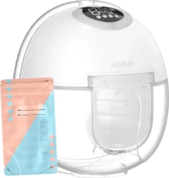 XOOZI PROFI - Tire-lait électrique Sans Fil - Mains Libres Et Portable - Sans BPA - Incl. 20 Sachets De Conservation Du Lait Maternel - Série PRO