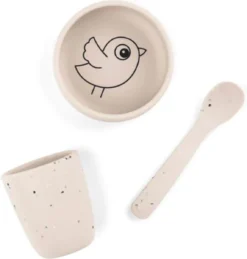 Done By Deer Set De Premier Repas En Silicone Birdee Sand