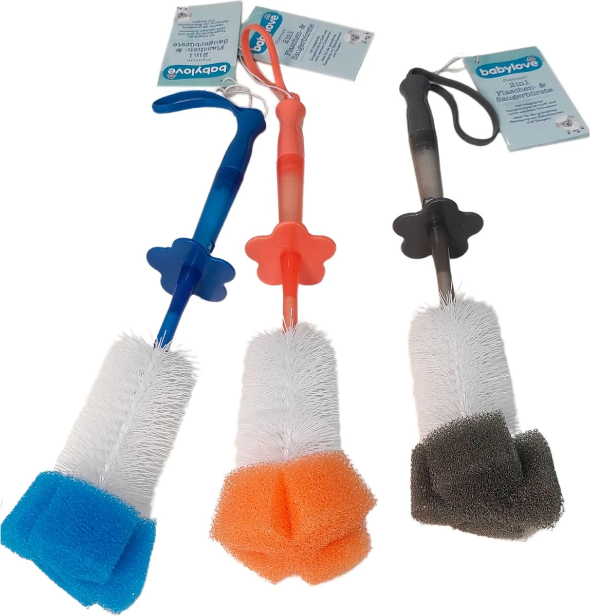 Goupillon Babylove Set 3 Cleaner Bouteilles Stuks- - Lait Bouteille Bébé Brosse -Melkflesreiniger 2 1-30 Cm 1 Goupillon Babylove Set 3 Cleaner Bouteilles Stuks- - Lait Bouteille Bébé Brosse -Melkflesreiniger 2 1-30 Cm