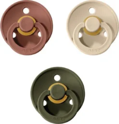Lot De 3 Tétines BIBS|Marmotte + Vanille + Vert Hunter | Taille2 - T2 Age : 6-18 Mois | Bois Vert Beige | Sevrage | Trayon | Nouveau Née | Sucette
