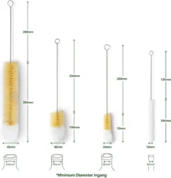 Wonix® - Ensemble De Goupillons Pour Biberons - Nettoyant Pour Biberons - Brosse En Sisal Et Coton - Sans BPA - Pour Bébé , Biberons En Verre - 4 Pièces 10 Wonix® - Ensemble De Goupillons Pour Biberons - Nettoyant Pour Biberons - Brosse En Sisal Et Coton - Sans BPA - Pour Bébé , Biberons En Verre - 4 Pièces -Bébé Soldes Boutique 1154x1200