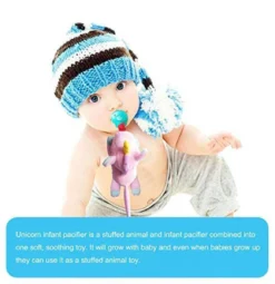 Sucette En Peluche Licorne Bleue, éco-responsable, Suce En Peluche - Attache Tétine En Peluche - Attache Tétine Bleu Licorne Avec Peluche Détachable En Peluche, (TEAT NON INCLUS) -Bébé Soldes Boutique 1161x1200 6