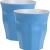 Excellent Houseware 8x Gobelet Incassable En Plastique/mélamine Bleu 9 X 8,7 Cm Pour Outdoor/camping/pique-nique/plage