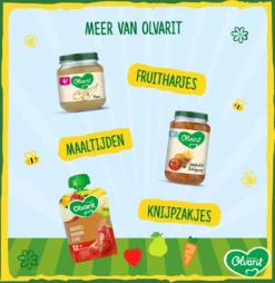 Olvarit Baby Food 8+ Mois - Légumes à Grignoter - Poulet Aux Pommes De Terre Et Aux Carottes - 6x200 Grammes -Bébé Soldes Boutique 1167x1200 2