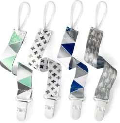 Lot De 4 Attaches De Chaîne De Tétine Pour Bébé, Chaîne De Tétine Légère Pour Nouveau-nés Filles Et Garçons