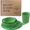 BAWBU - Vaisselle Pour Vaisselle Pour Enfants à Base De Plantes - Ensemble PLA Eco