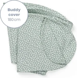 Doomoo Buddy Cover - Housse Pour Coussin D'allaitement Buddy - Coton Organique - 180 Cm - Cloudy Kaki