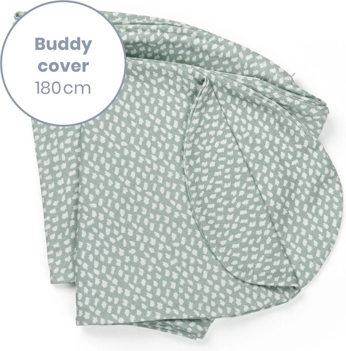 Doomoo Buddy Cover - Housse Pour Coussin D'allaitement Buddy - Coton Organique - 180 Cm - Cloudy Kaki 2 Doomoo Buddy Cover - Housse Pour Coussin D'allaitement Buddy - Coton Organique - 180 Cm - Cloudy Kaki – Image 2
