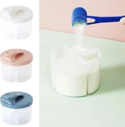 Sans Citron - Boîte Dosage Lait En Poudre Bébé - Boîte Conservation Alimentation - Bouchon Verseur - 4 Compartiments - Rose -Bébé Soldes Boutique 1182x1200