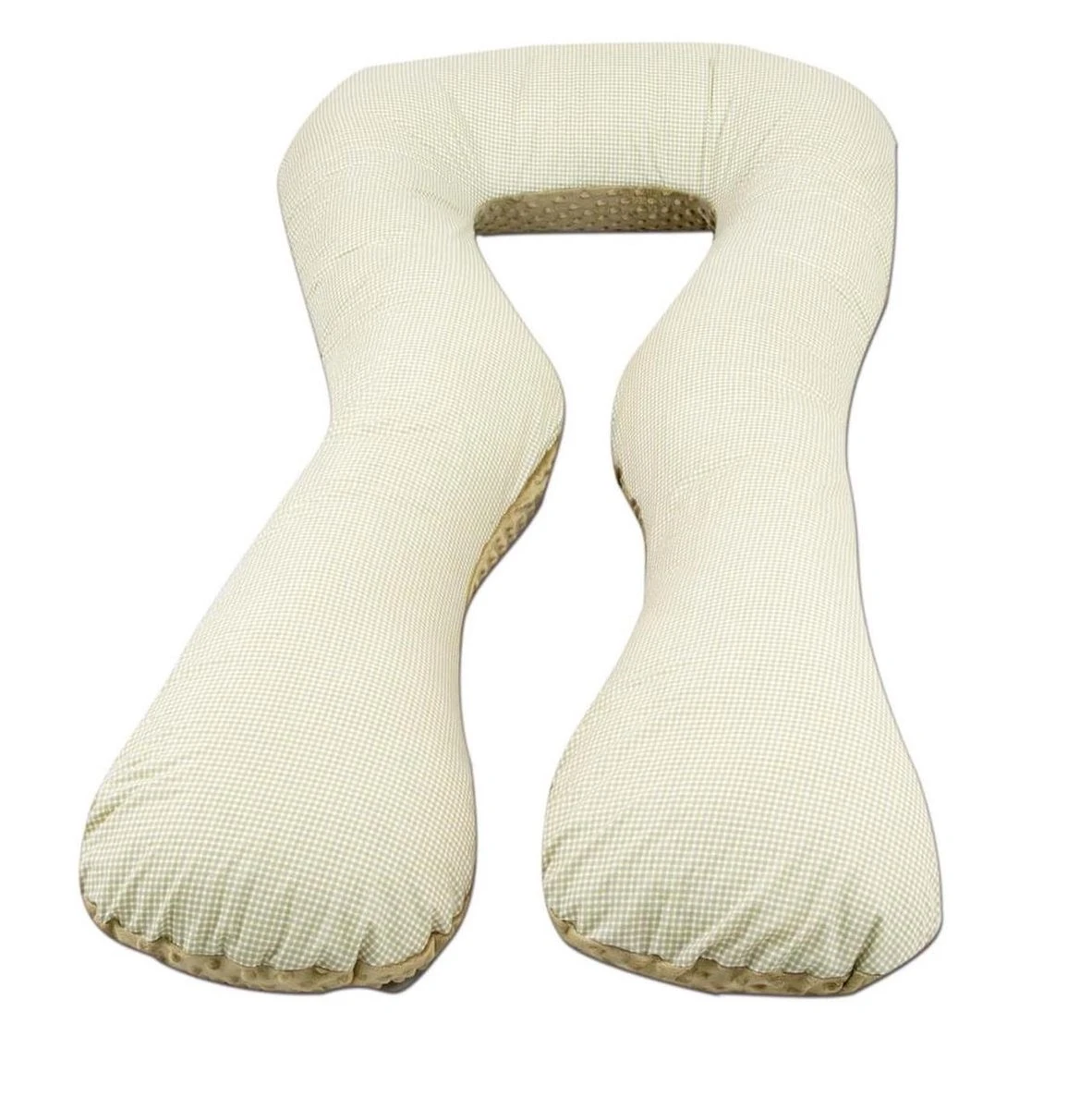 Oreiller D'allaitement / Oreillers De Grossesse | Forme En U 300 Cm | Marron Et Marron à Carreaux 2 Oreiller D'allaitement / Oreillers De Grossesse | Forme En U 300 Cm | Marron Et Marron à Carreaux – Image 2