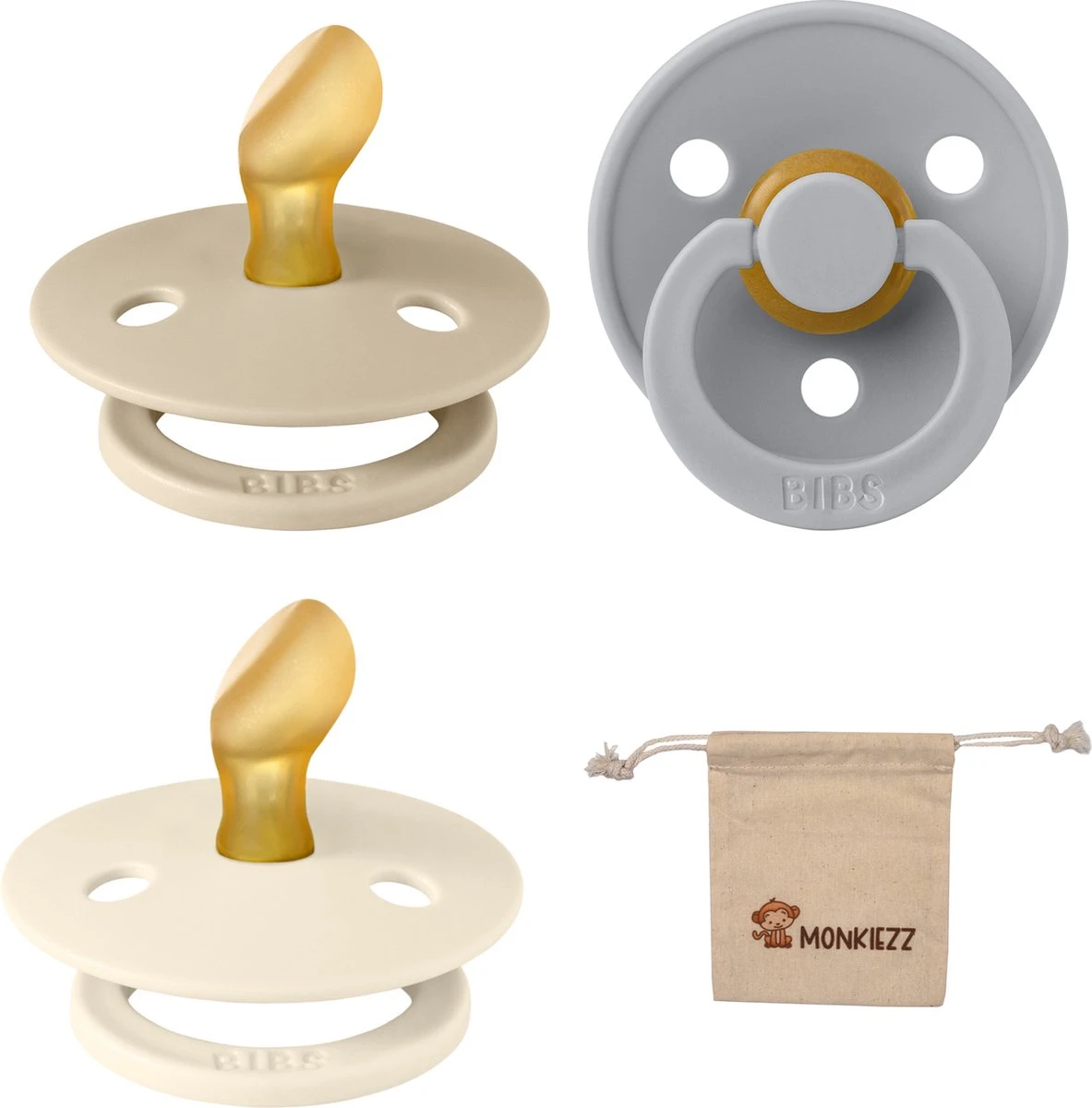 Bibs Sucettes Dental Anatomique 0-6 Mois- Set 3 Pièces- Ivoire, Sable Et Nuage - + Etui Tétine Monkiezz - Orthodontique- Anatomique- Taille 1 1 Bibs Sucettes Dental Anatomique 0-6 Mois- Set 3 Pièces- Ivoire, Sable Et Nuage - + Etui Tétine Monkiezz - Orthodontique- Anatomique- Taille 1