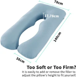 RESKO - Dream En U - Oreiller De Grossesse Avec Housse En Coton Amovible Et Lavable - Oreiller De Corps - Femme - Grossesse - Apaisant Les Douleurs -Bébé Soldes Boutique 1184x1200 3